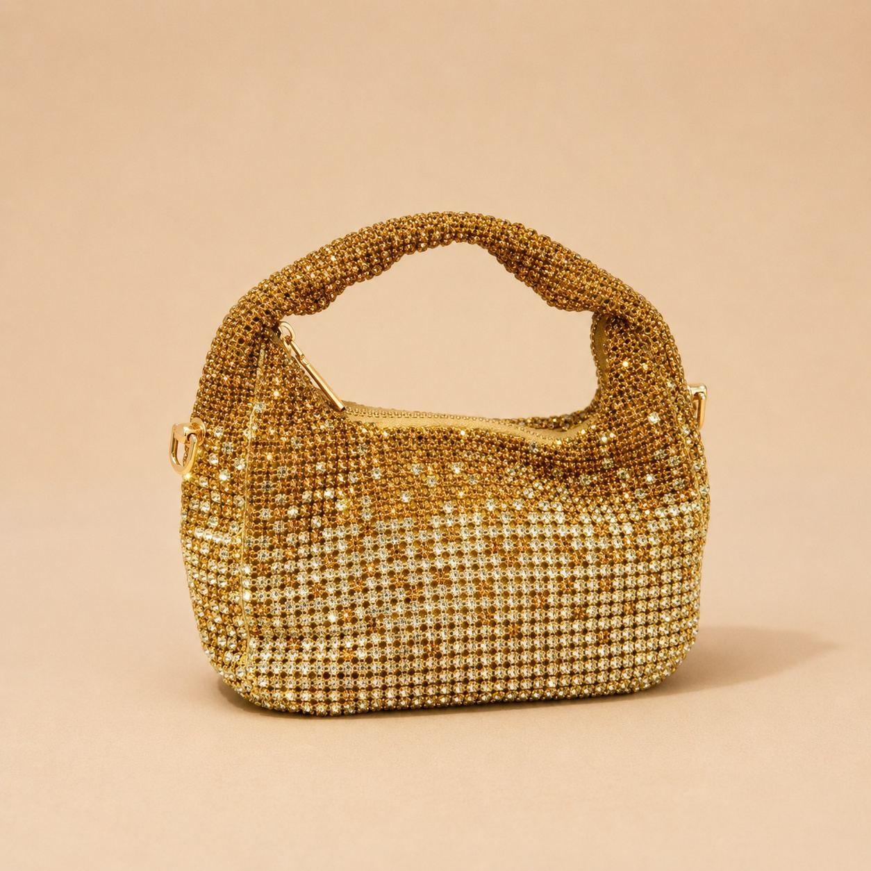 Aurelle Gold Textured Mini Tote