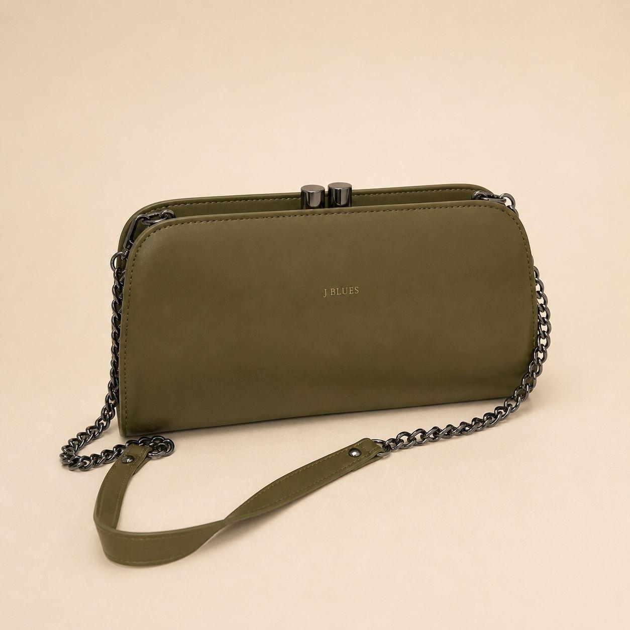 Olivia Olive Green Compact Sling Bag