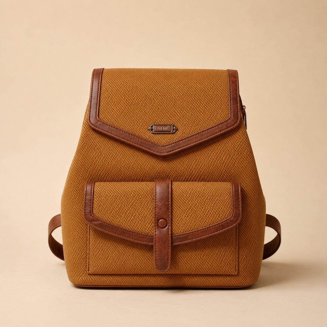 Sienna Mustard Brown Utility Backpack