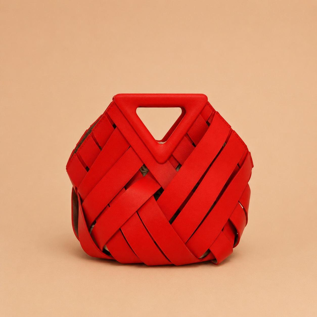 Scarlett Red Woven Mini Handbag