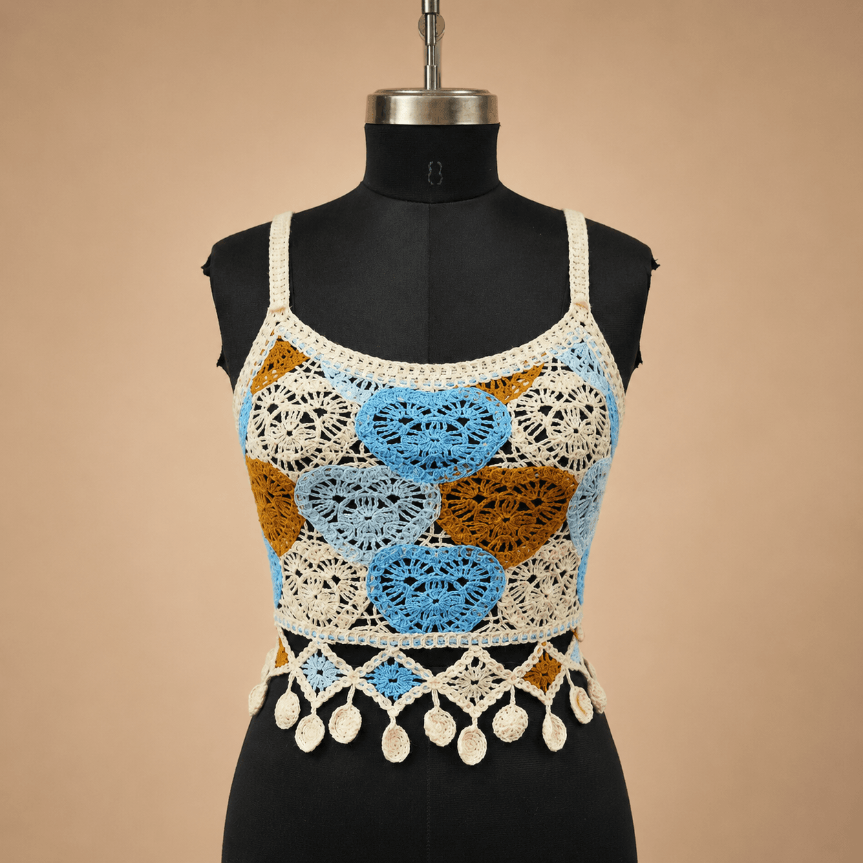 Multicolor Crochet Sleeveless Top