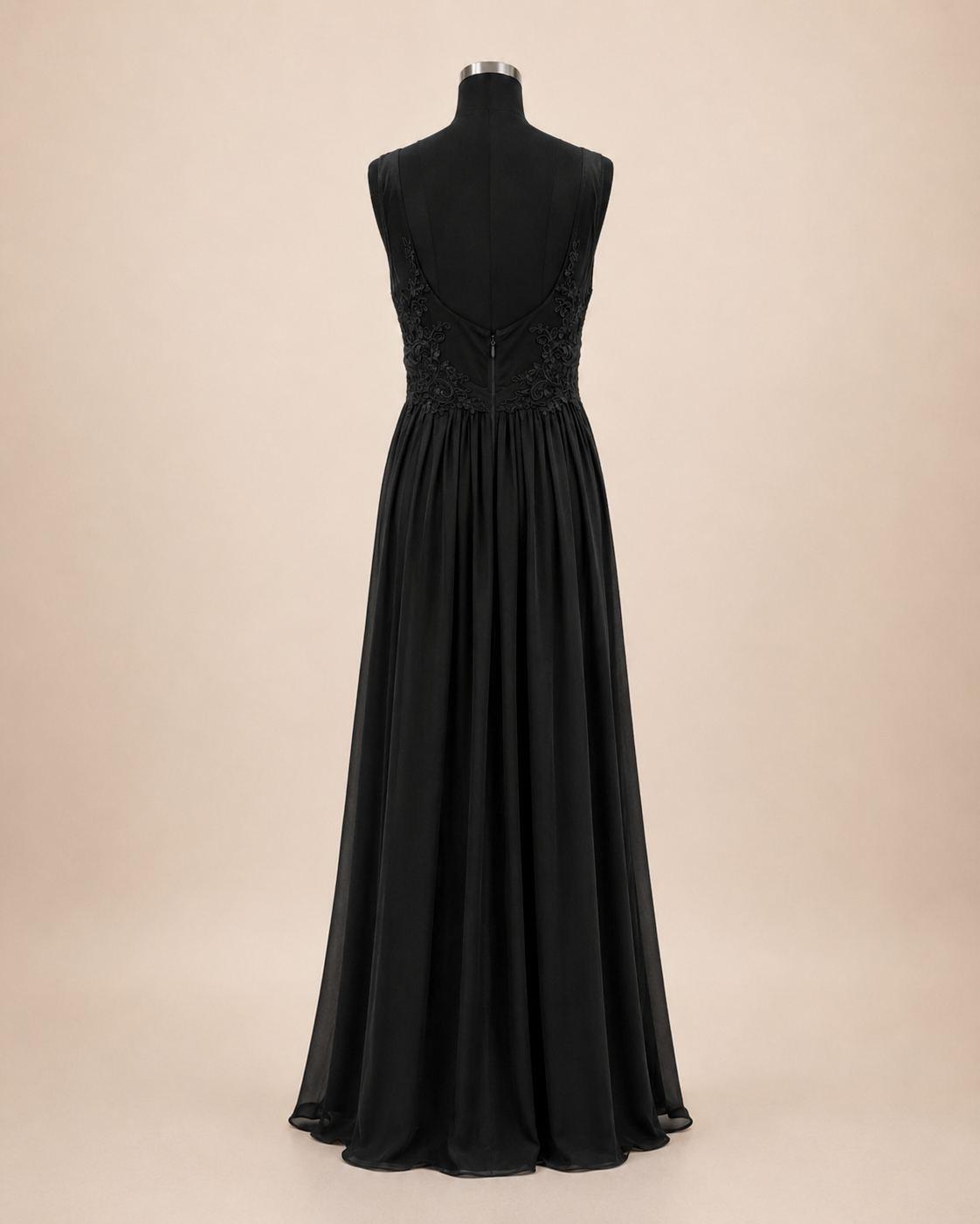 Black Halter Evening Gown