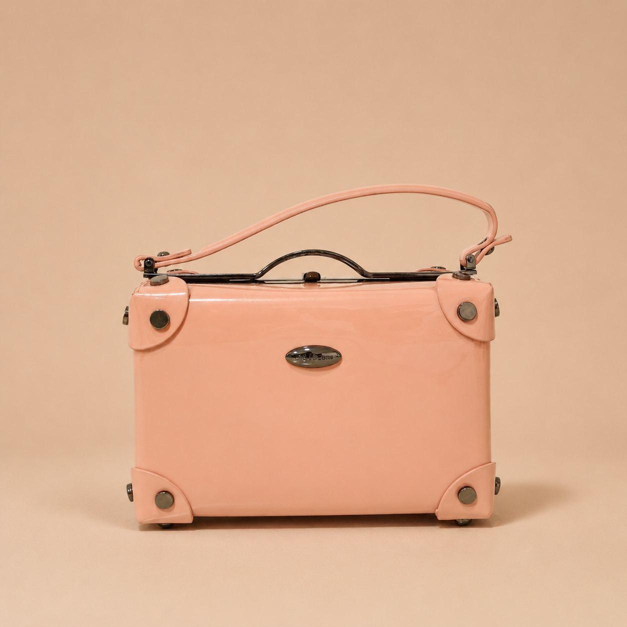 Roseline Peach Mini Trunk Sling Bag