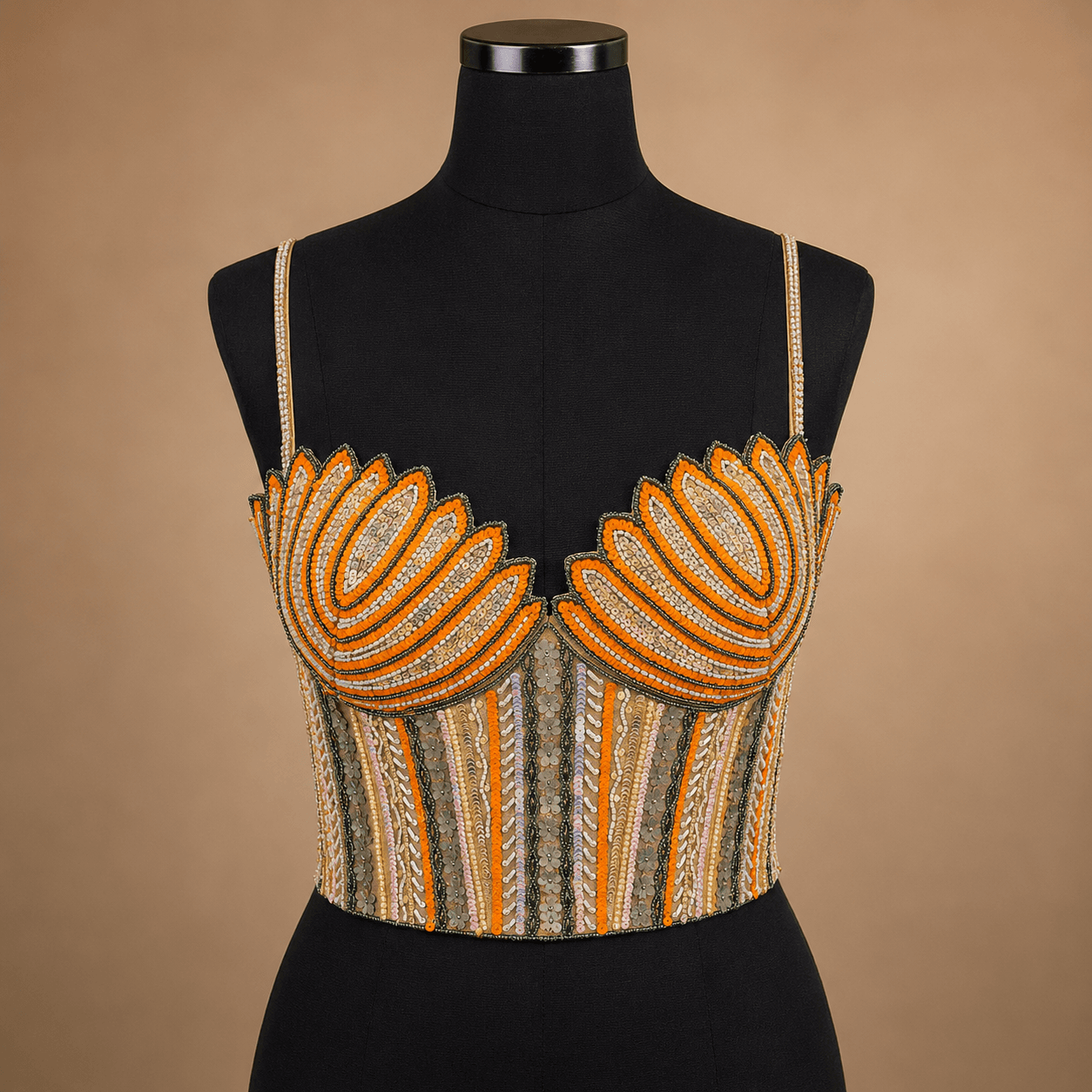Multicolor Beaded Corset Designer Blouse
