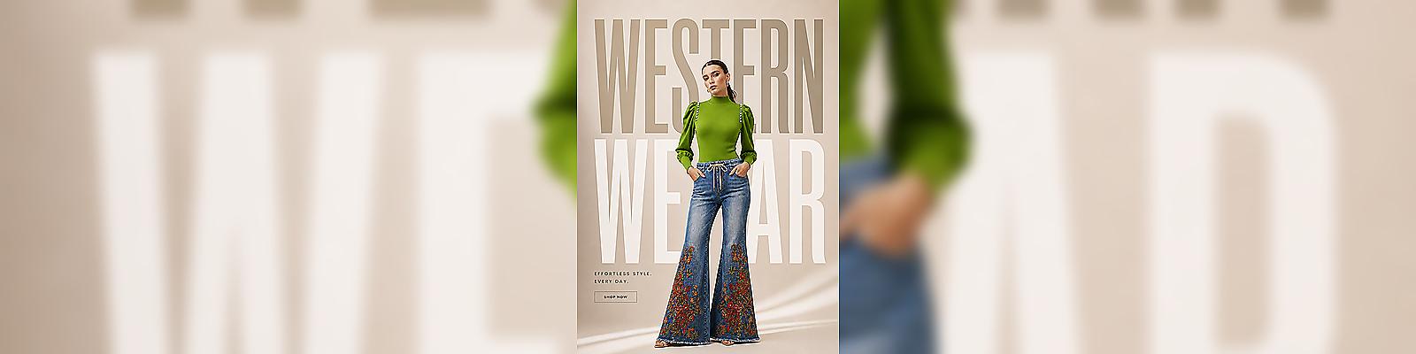 Western wear banner