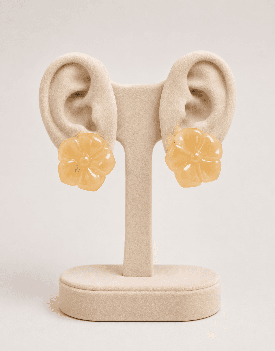 Floral petal acrylic earring