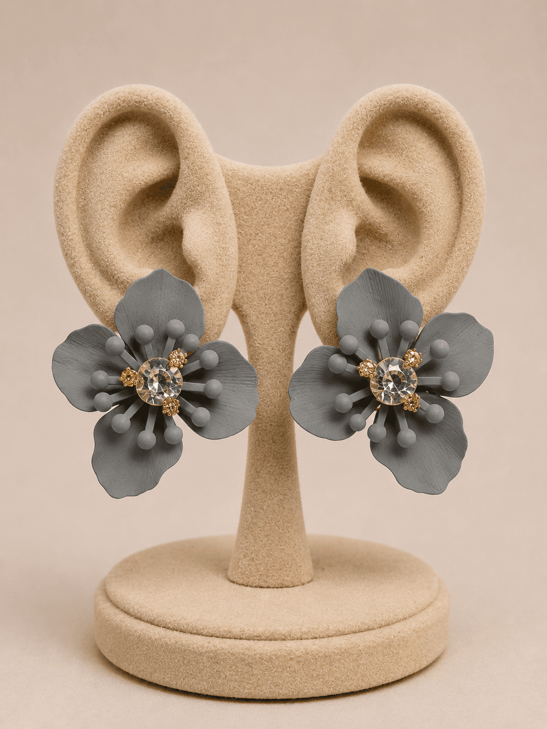 Floral petal stud earring