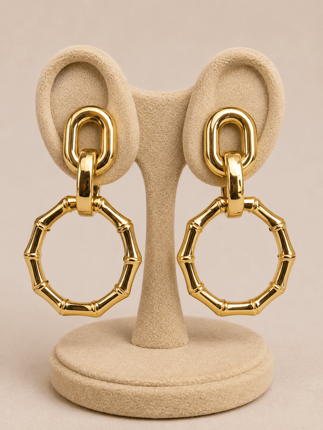 Oval chain link earring