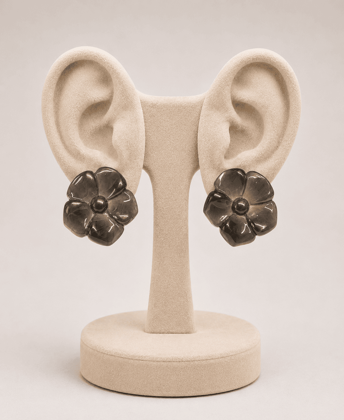 Floral petal acrylic earring