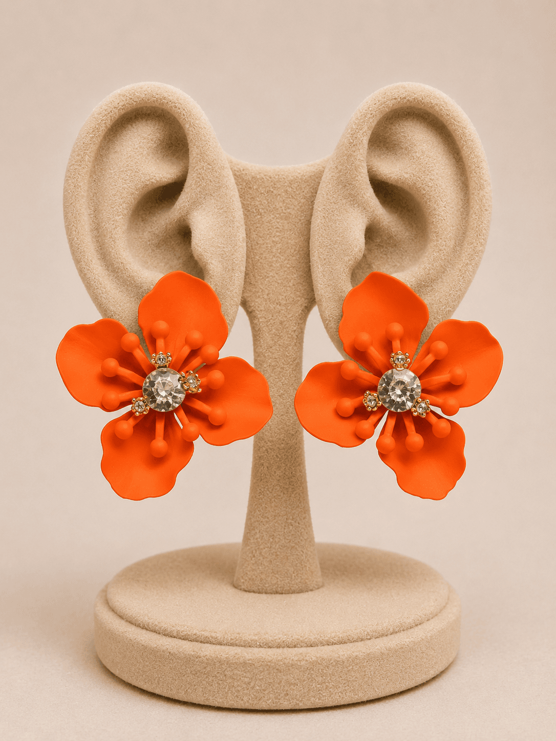 Floral petal stud earring