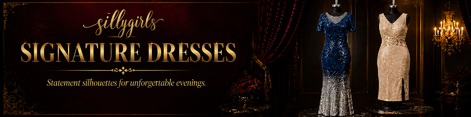 Luxury edits / Signature dresses banner
