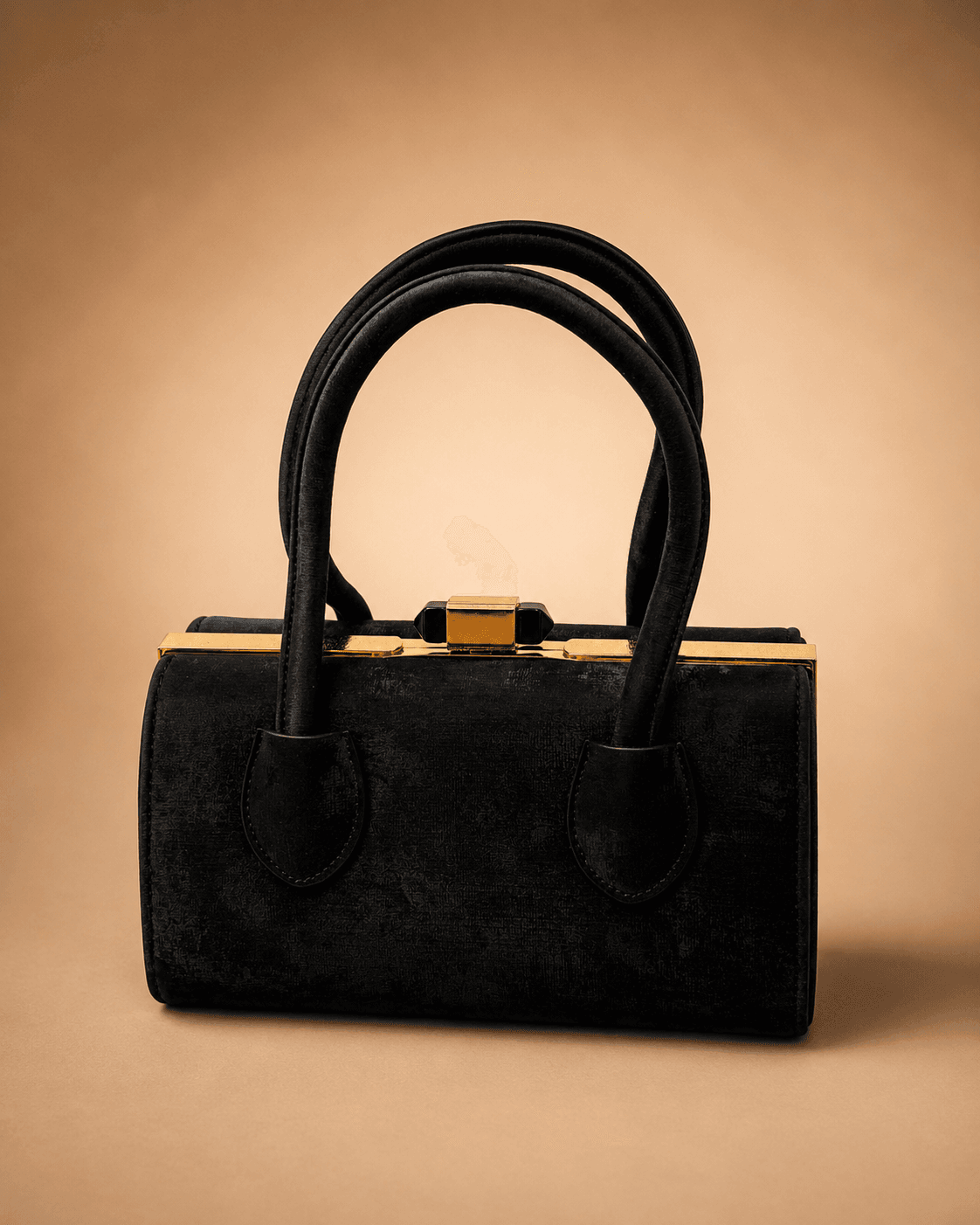 Black Structured Mini Handbag
