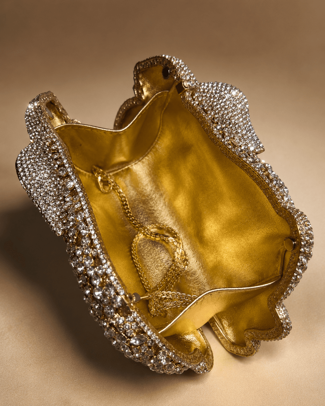 Silver Rabbit Crystal Evening Clutch