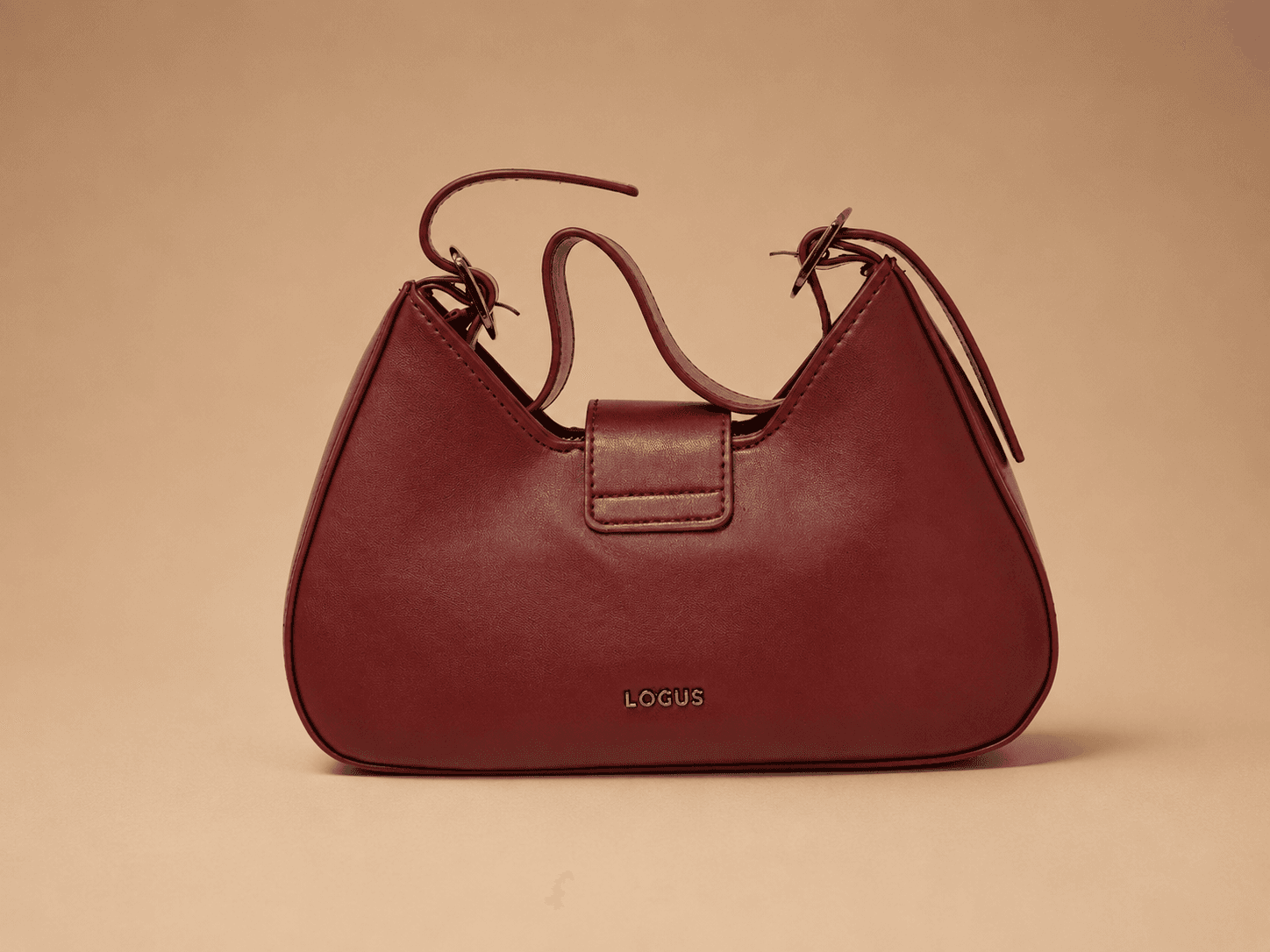 Burgundy Mini Hobo Bag