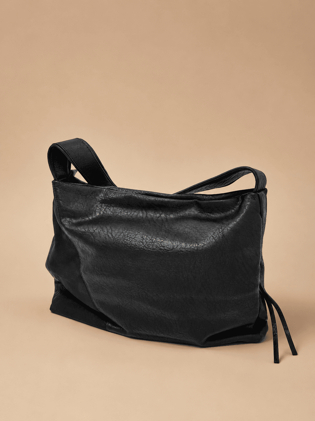 Black Slouchy Hobo Tote