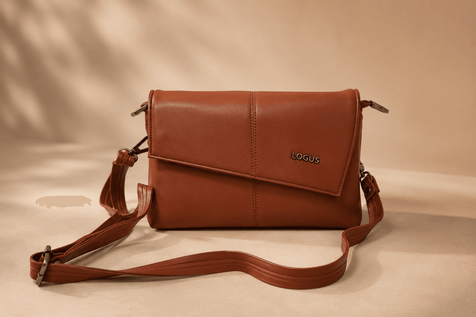 Brown Flap Crossbody Bag