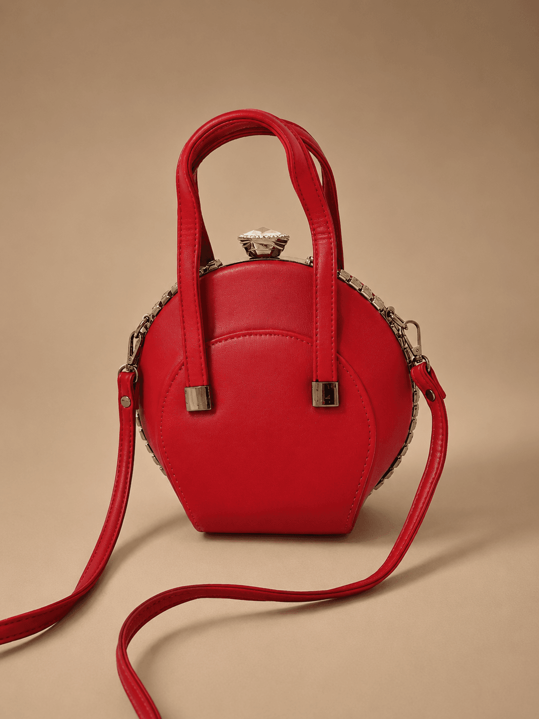 Red Oval Top Handle detachable handle