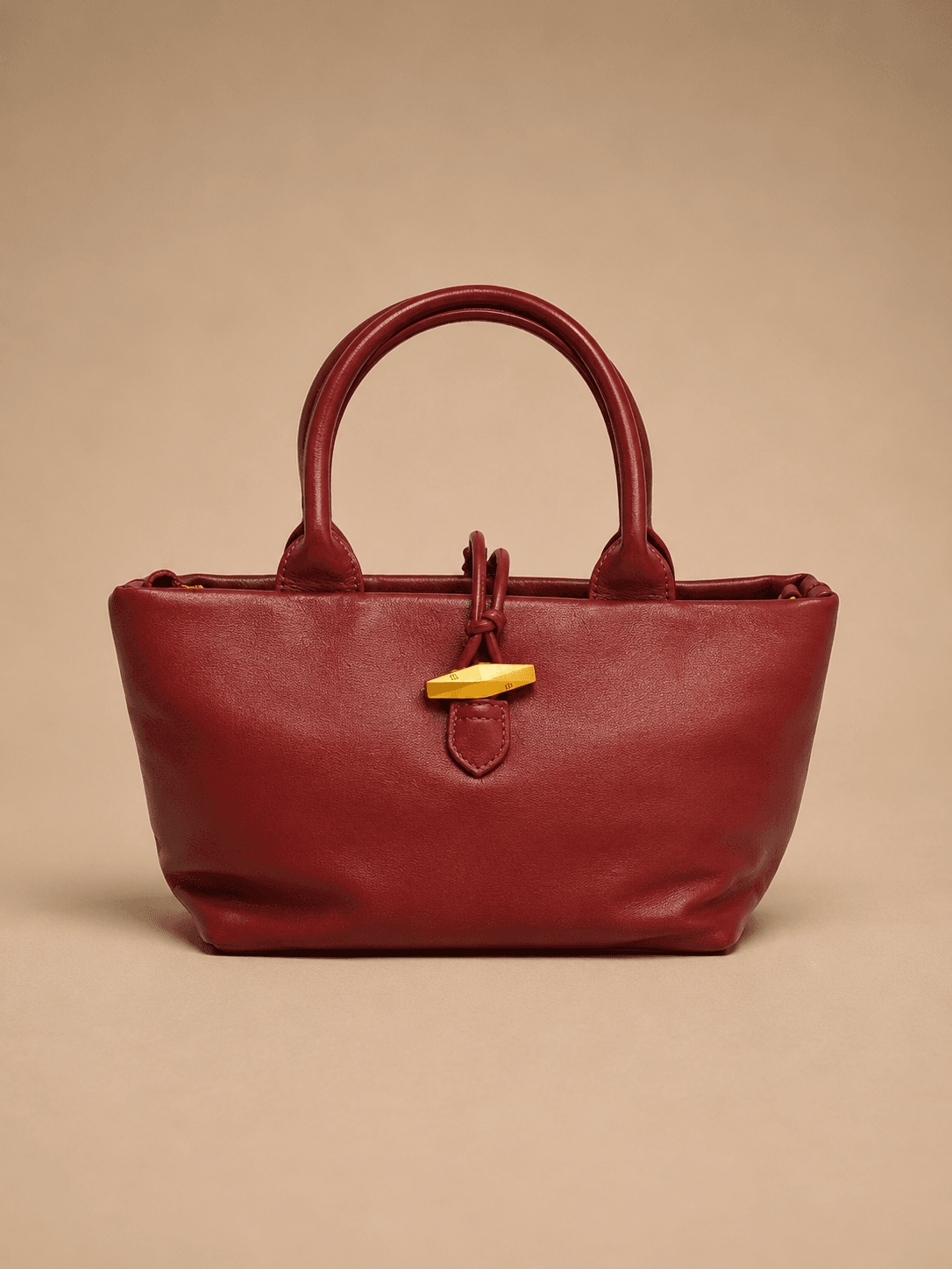 Burgundy Toggle Mini Tote