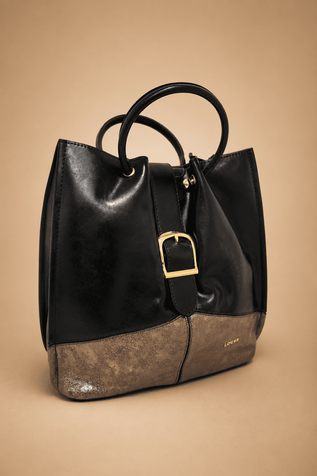 Black Drawstring Tote Bag