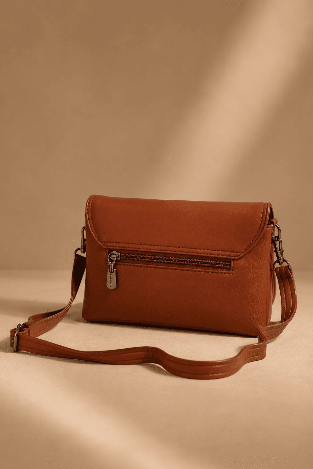 Brown Flap Crossbody Bag