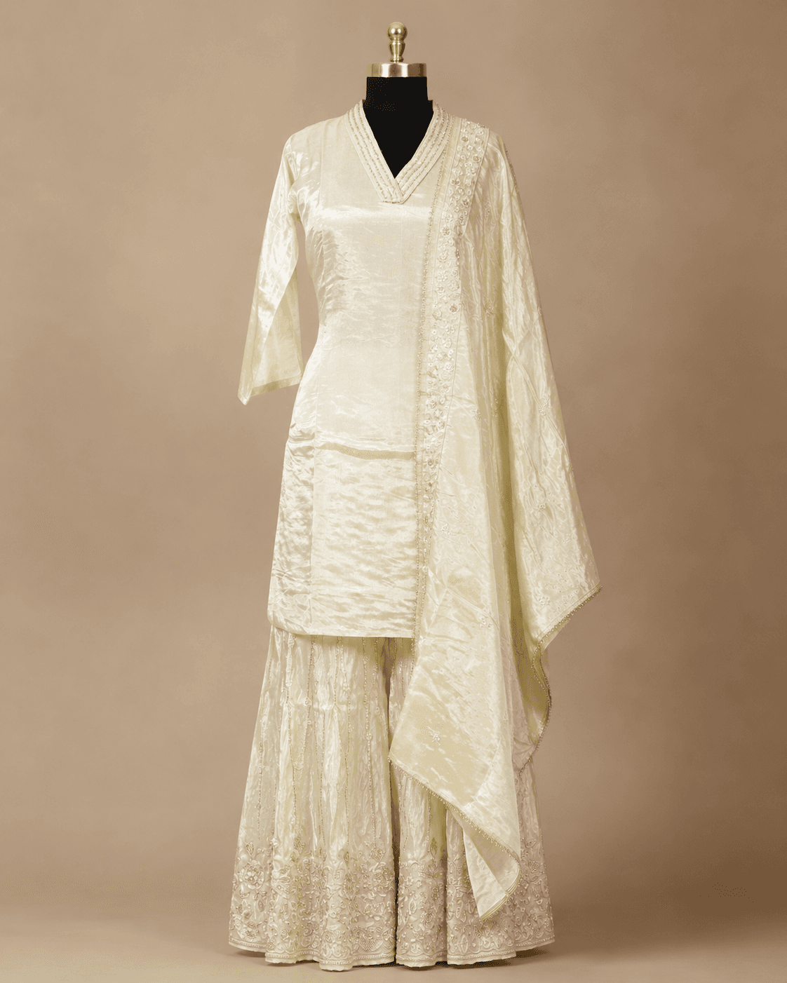 Ivory Kurta Palazzo Set