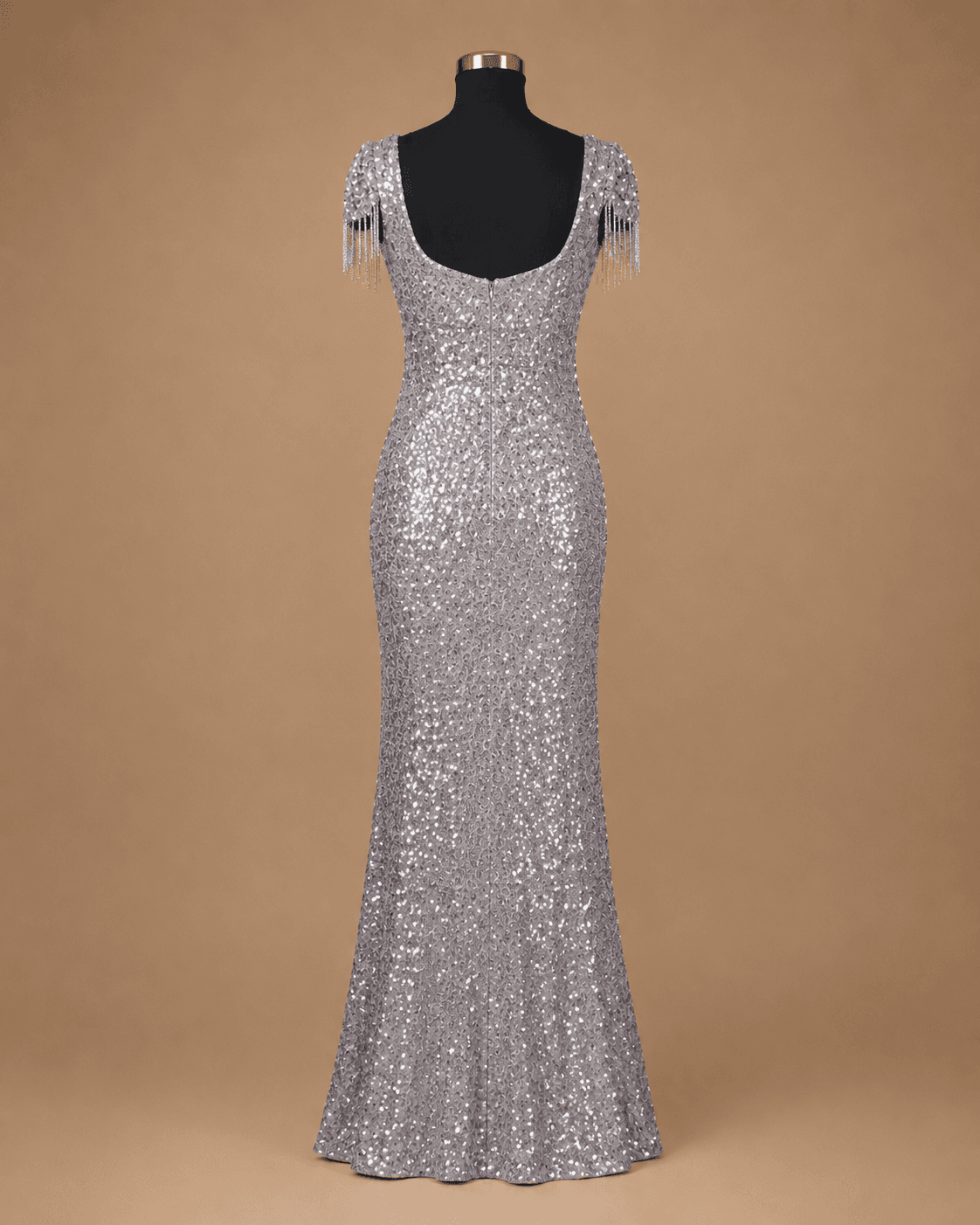 Silver Sequin Mermaid Gown