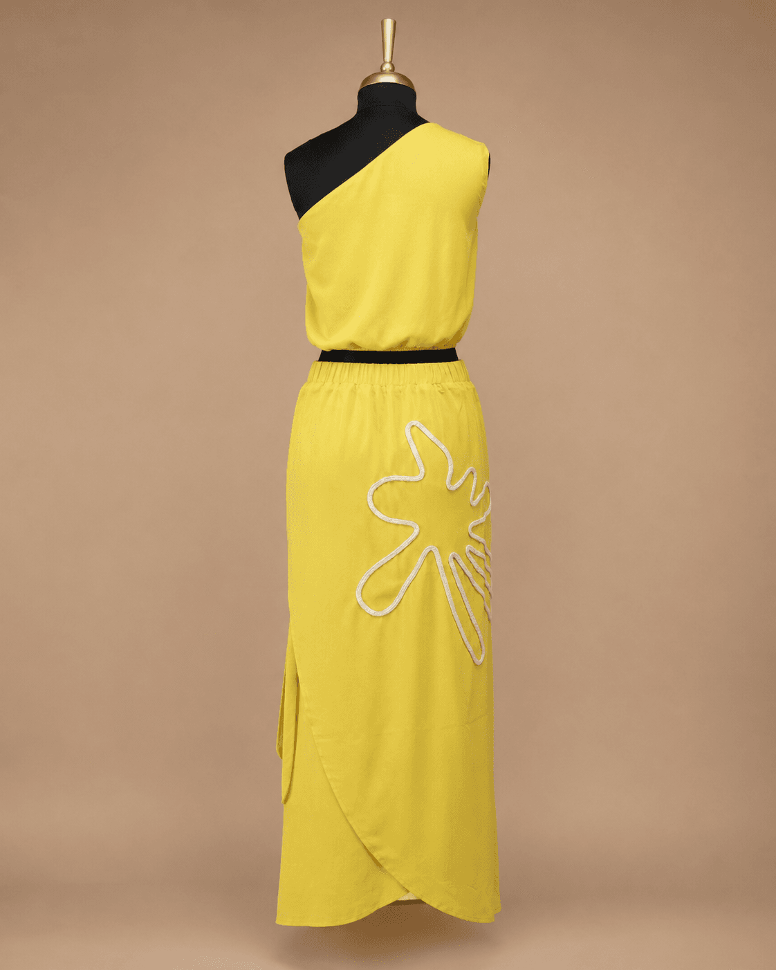 Yellow One Shoulder Gown