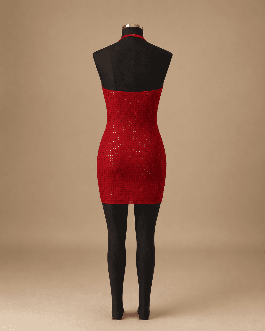 Red Crystal Mini Dress
