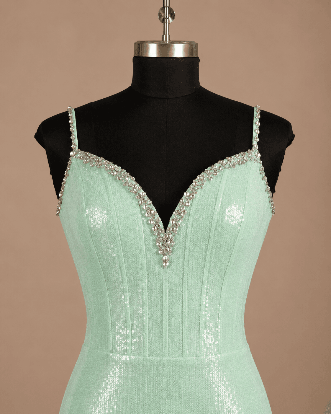 Mint Green Corset Evening Gown