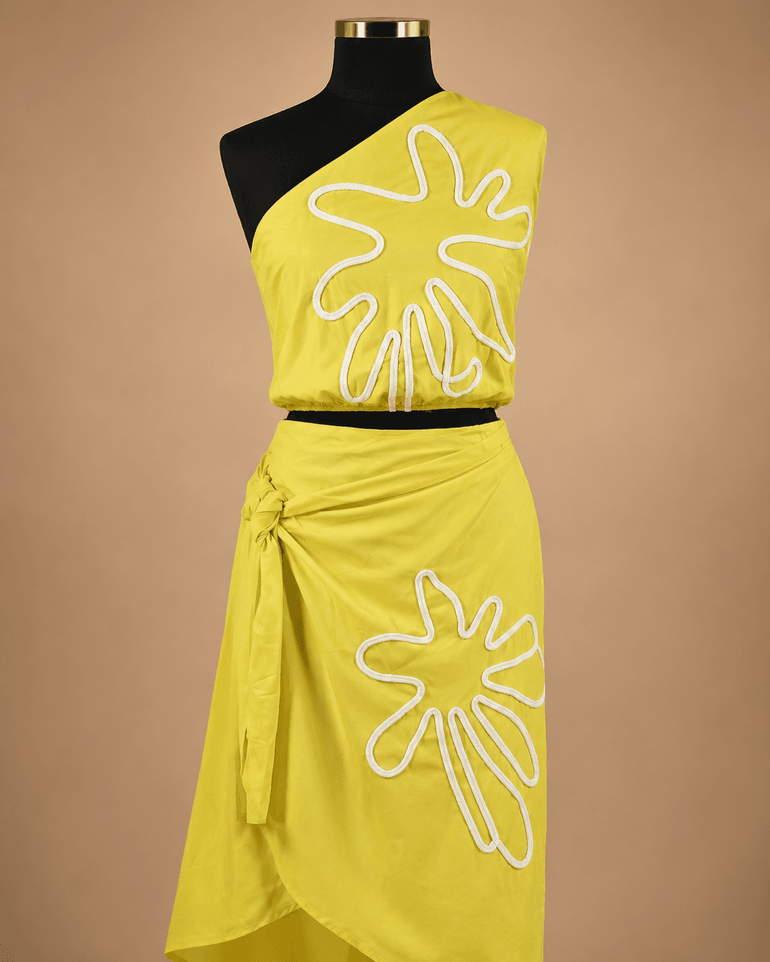 Yellow One Shoulder Gown