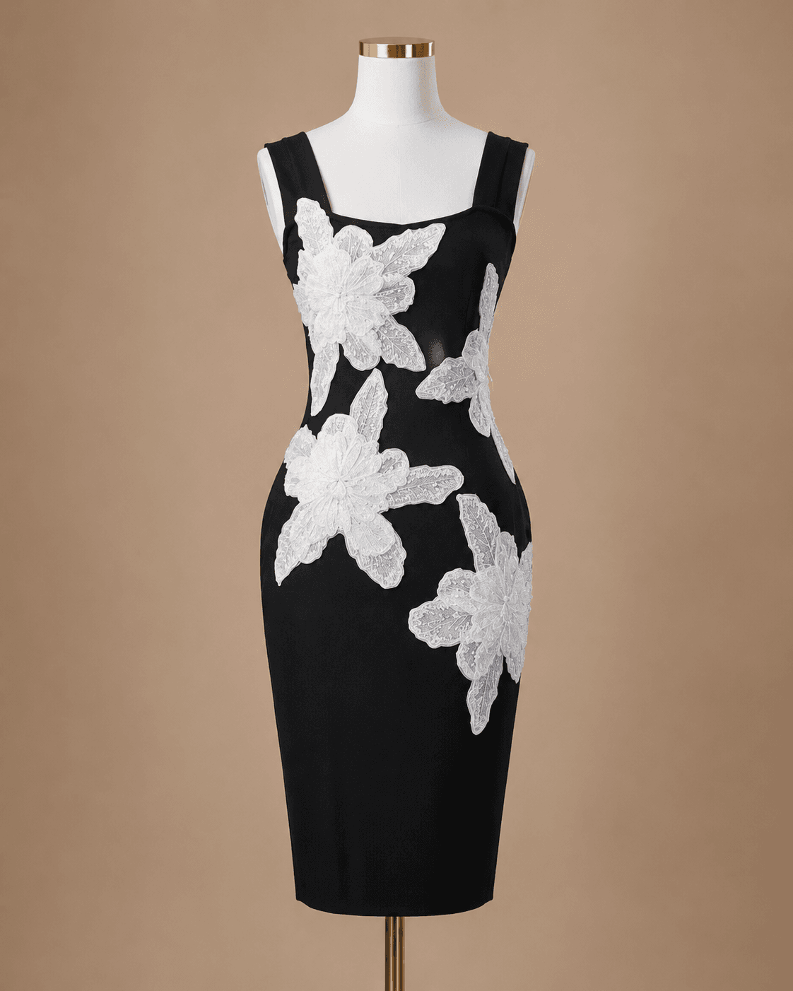 Black and White Floral Mini Dress