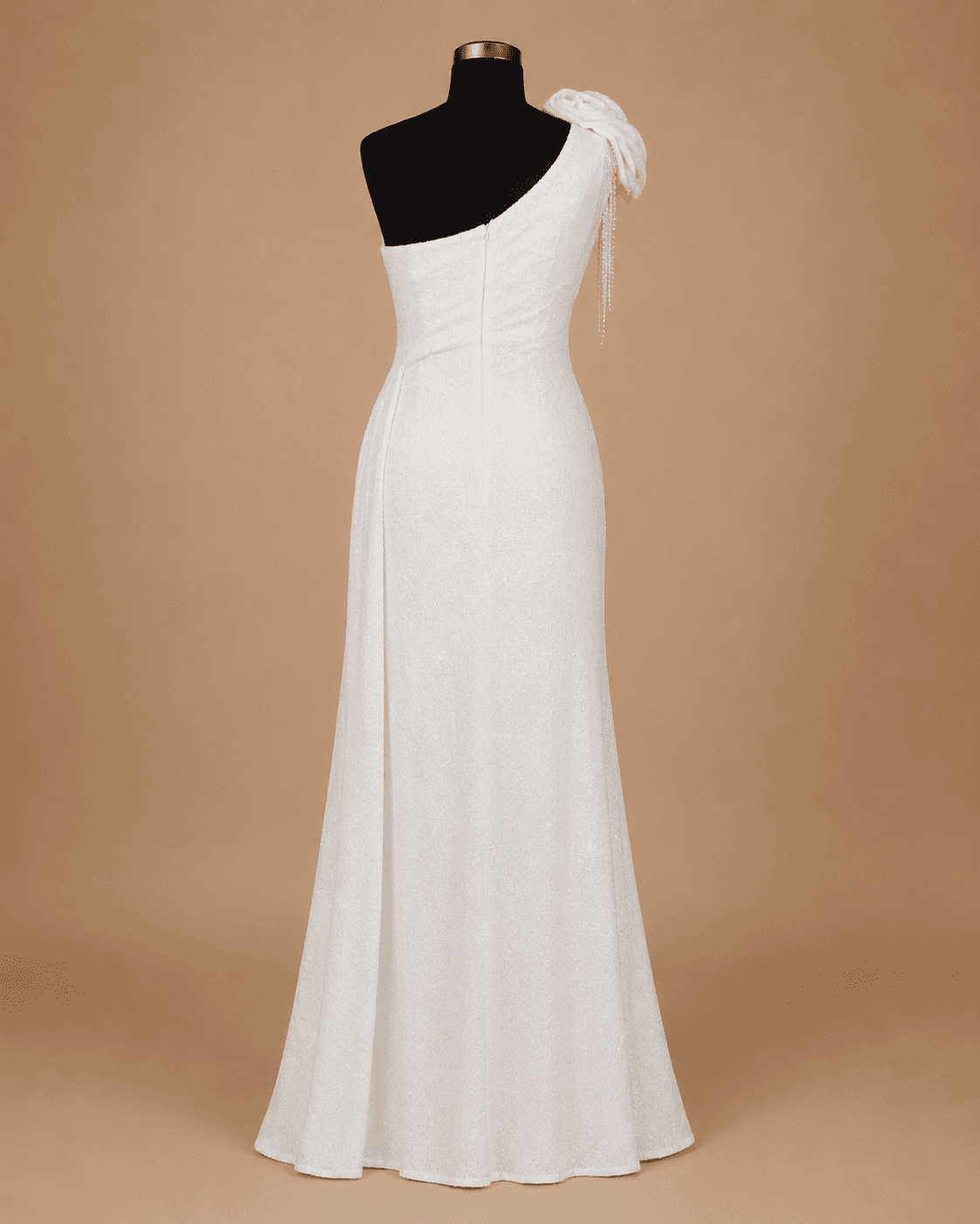 White One Shoulder Gown