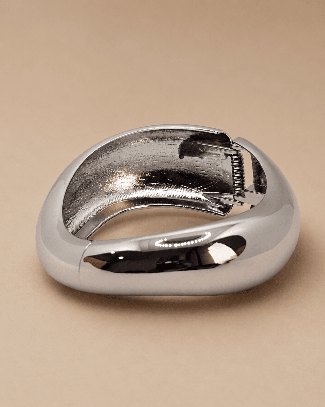 Mirror Dome Chunky Silver Bracelet