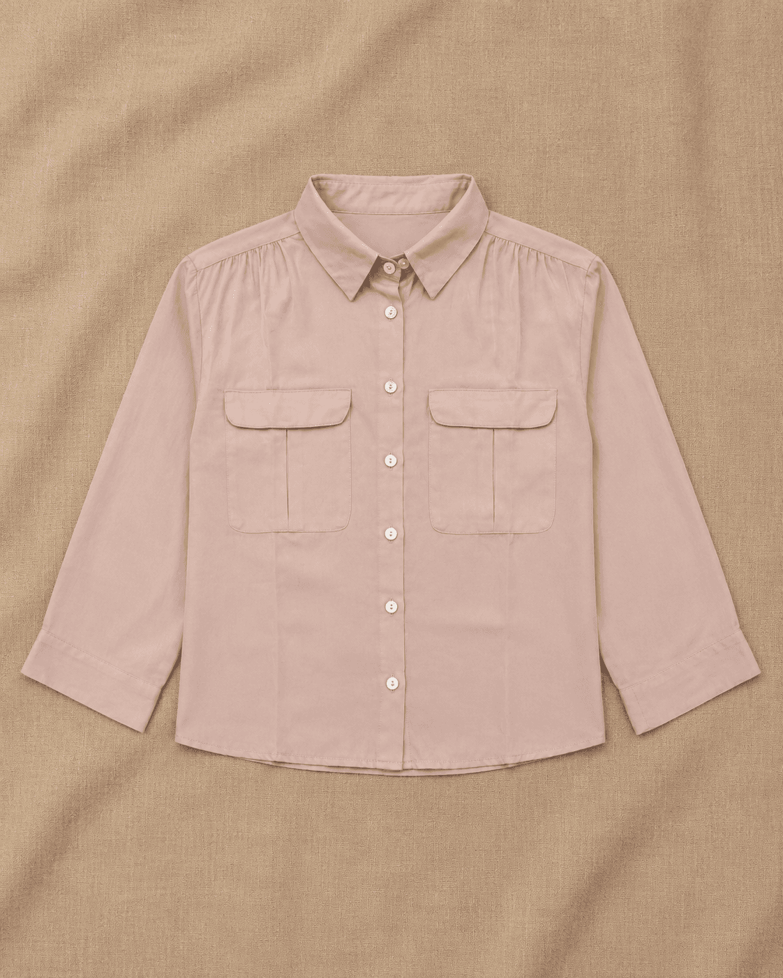 Blush Pink Pocket Utility Shirt