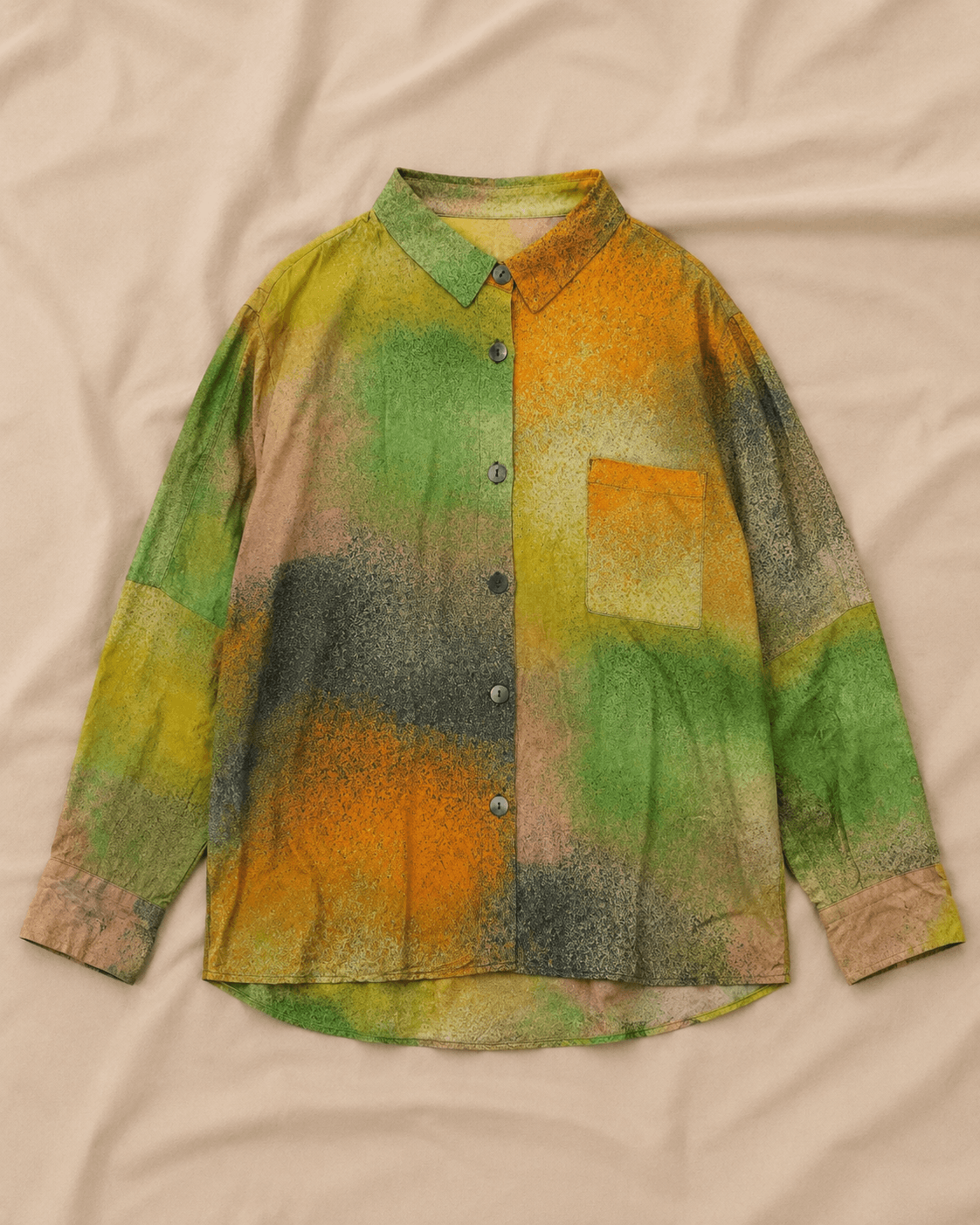 Multicolor Watercolour Longline Shirt