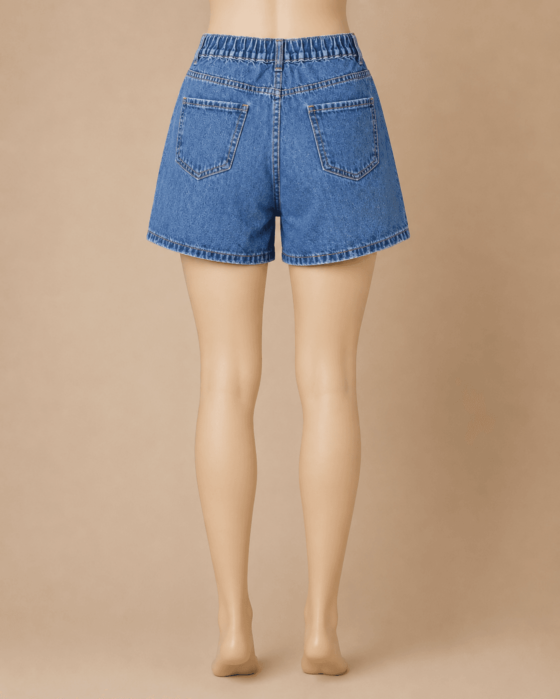 Embroidered Denim Shorts