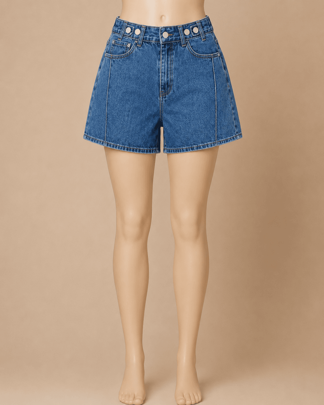 Embroidered Denim Shorts