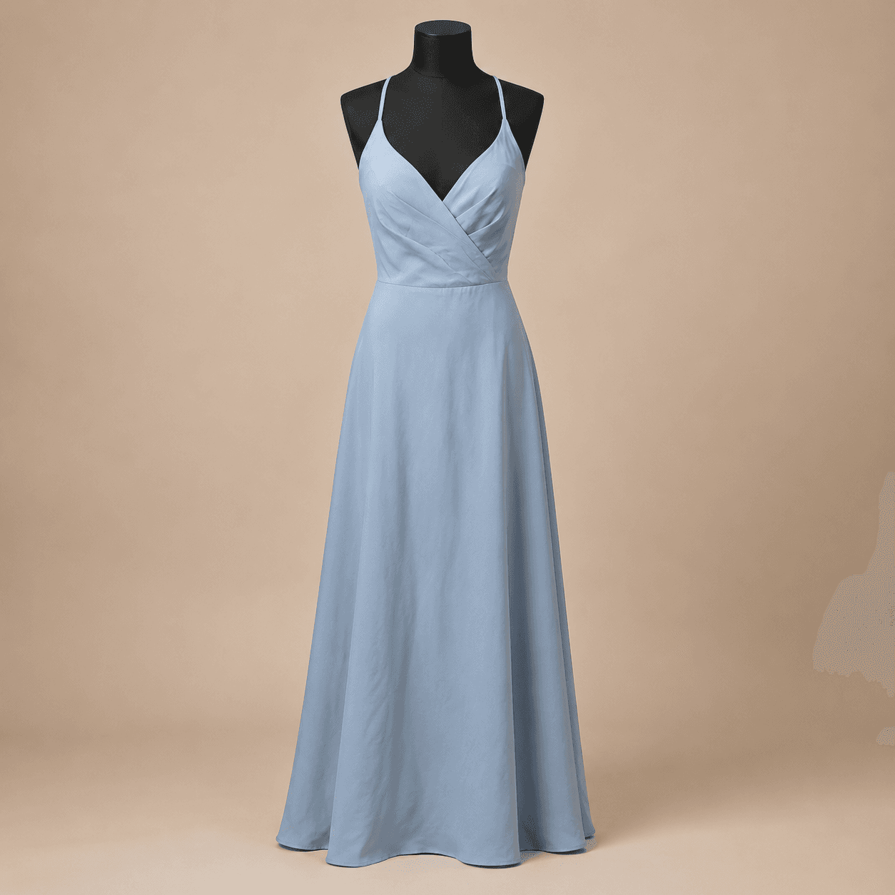 Powder Blue Liana Cross-Back Gown