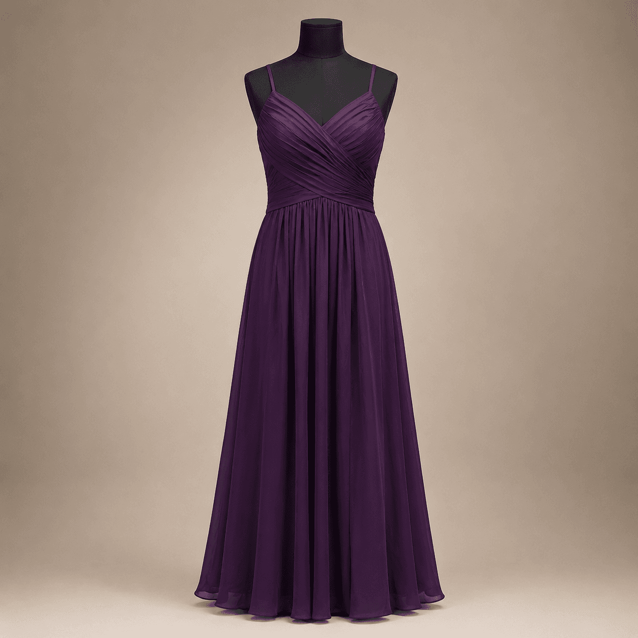 Plum Iris Open-Back Gown