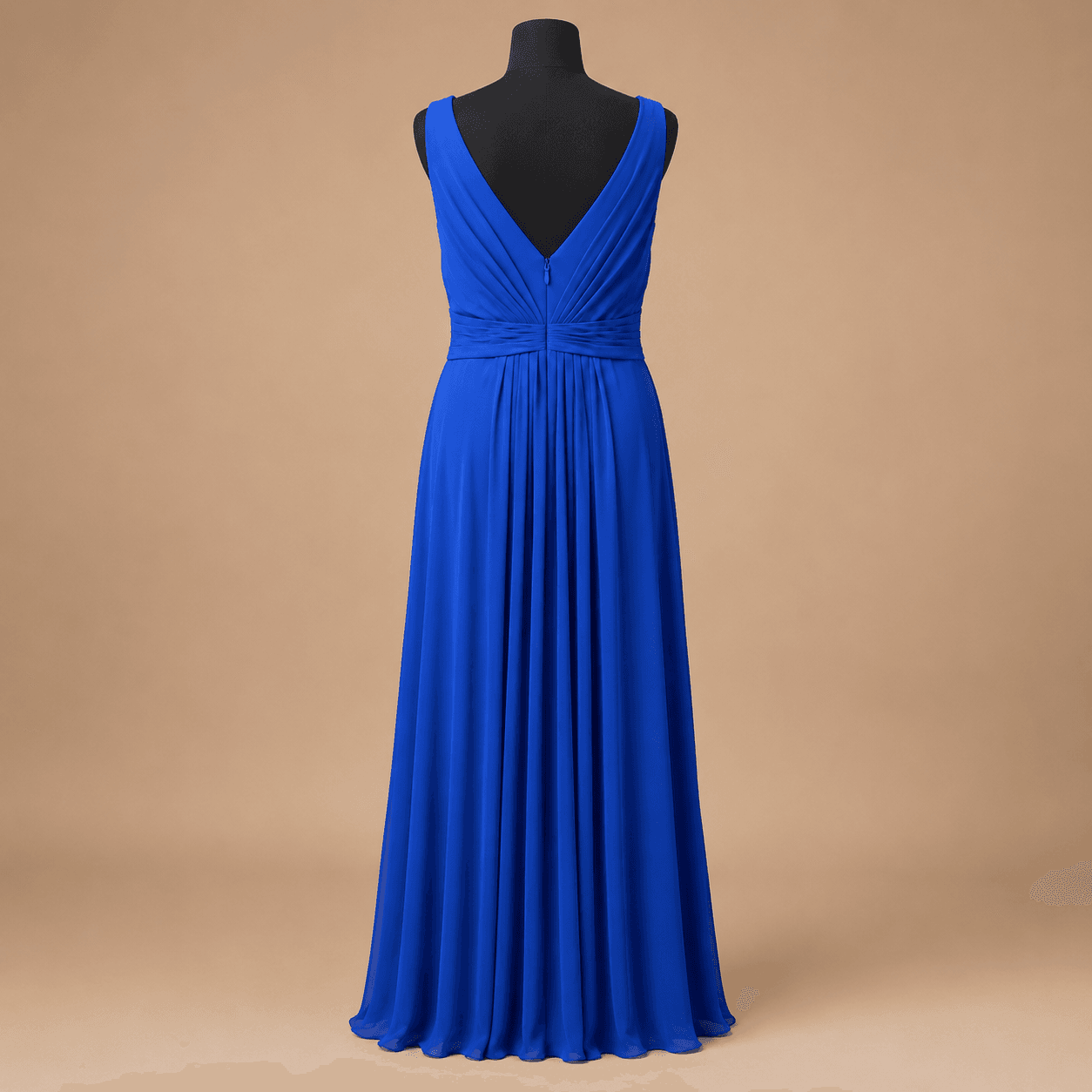 Royal Blue Sapphire Knot-Front Gown