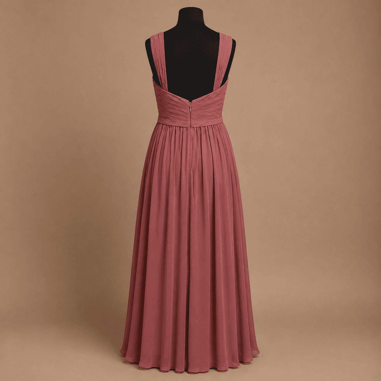 Mauve Giselle Cross-Shoulder Gown