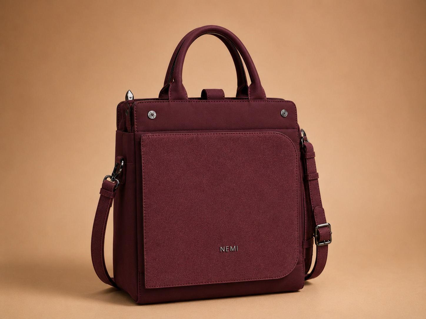 Burgundy Convertible Backpack