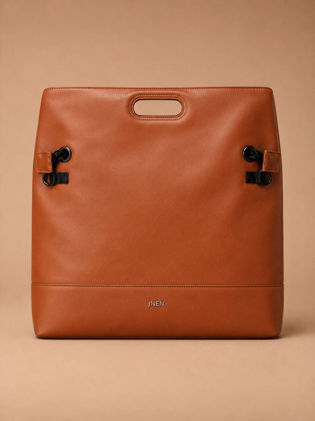 Tan Convertible Cutout Tote Bag