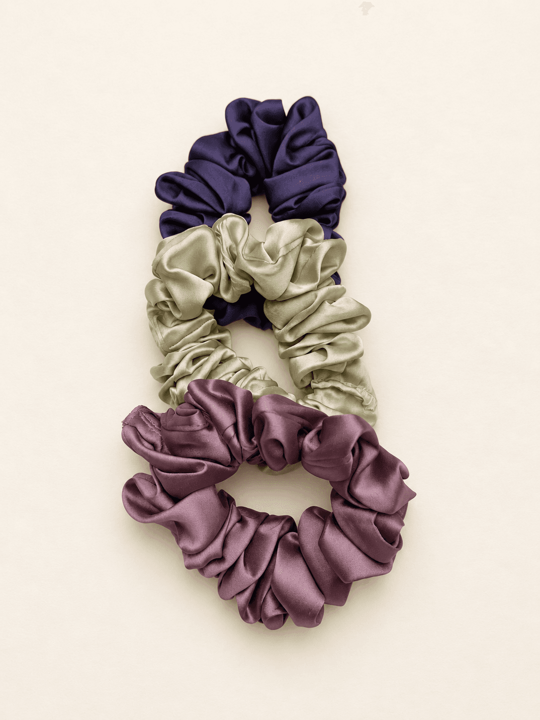 Regal Neutrals Big Satin Hair Scrunchie Combo - Pack of 3