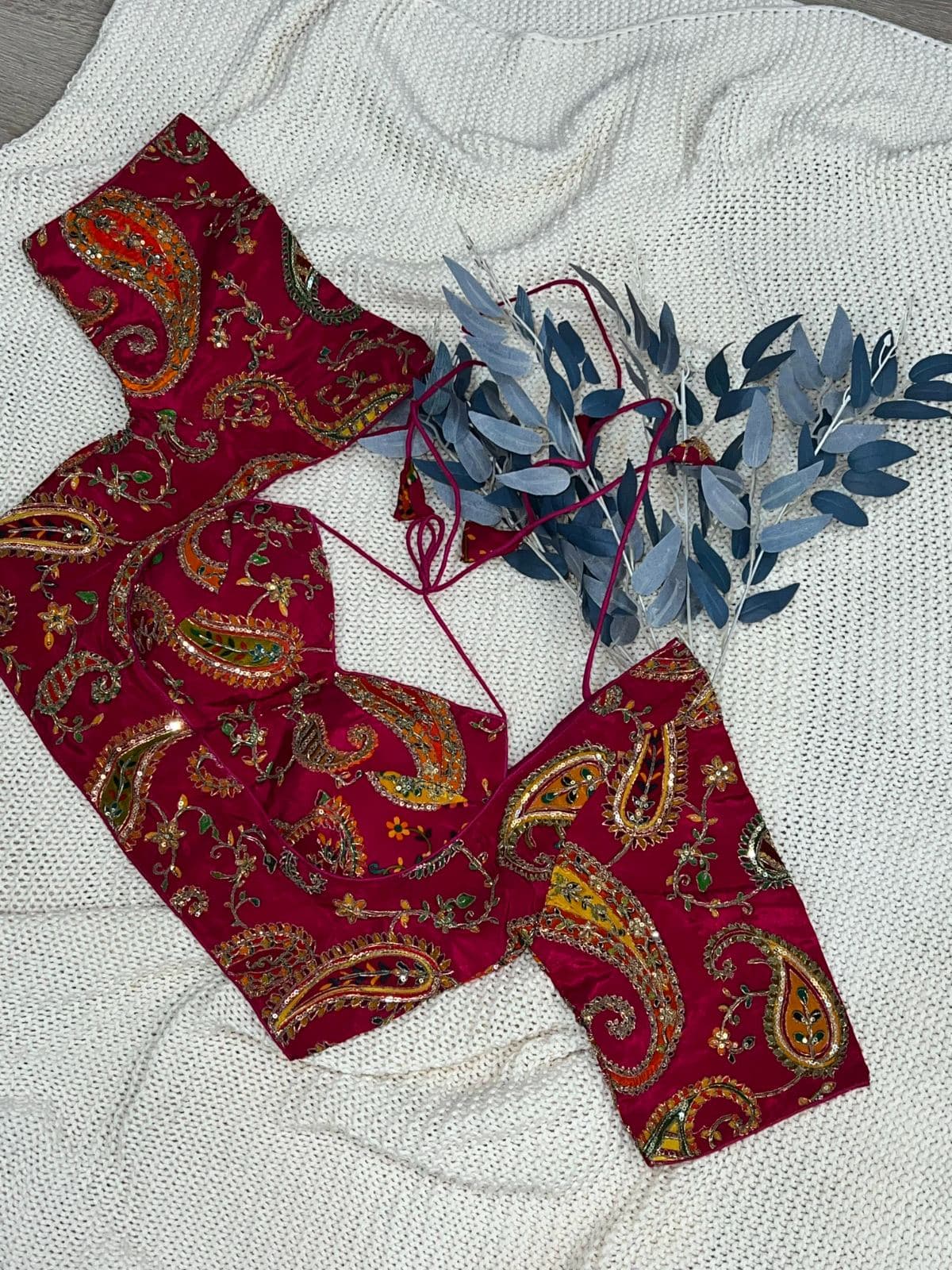 Red Majesty Embroidered Blouse