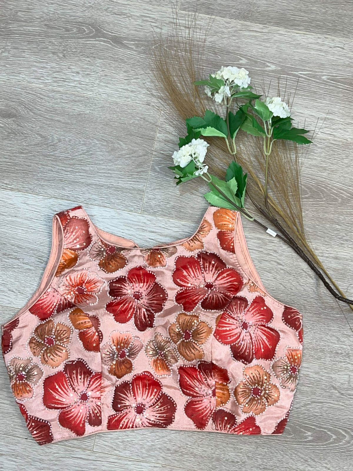 Aqua Paisley Statement Blouse